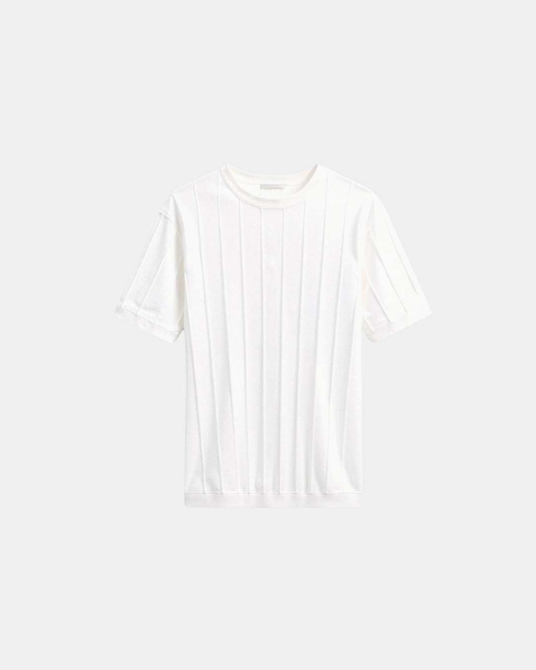 Men's Knitted Short Sleeve Shirt with Slim Fit