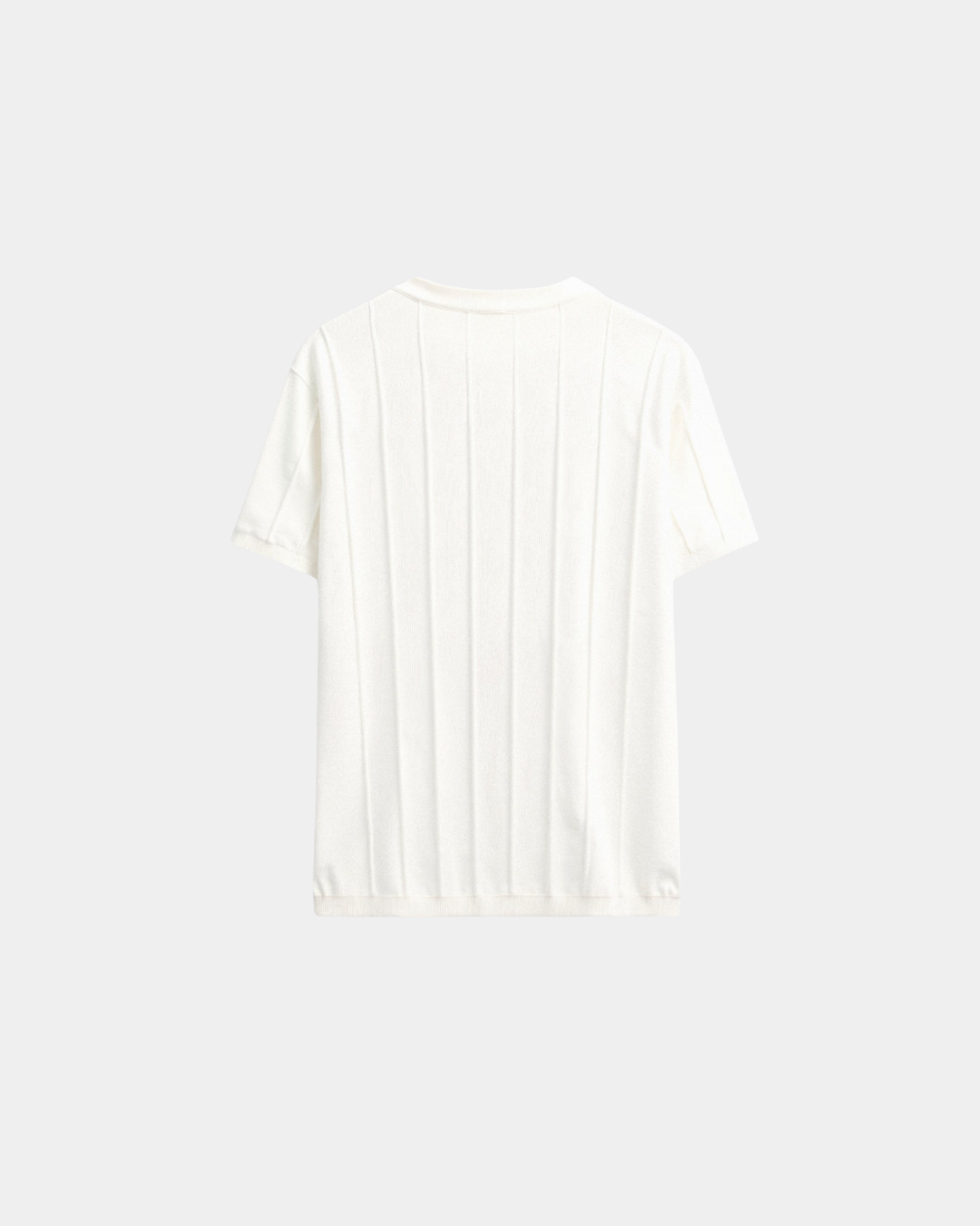 Men's Knitted Short Sleeve Shirt with Slim Fit